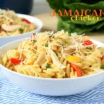 Jamaican Jerk Chicken Pasta Recipe - A quick and delicious semi-homeade recipe you'll love!