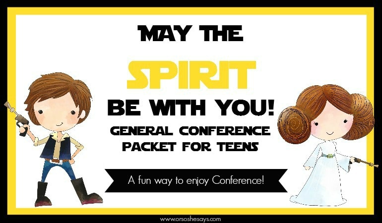 General Conference Packet for TEENS! This is a fun way to help your teens enjoy watching General Conference!