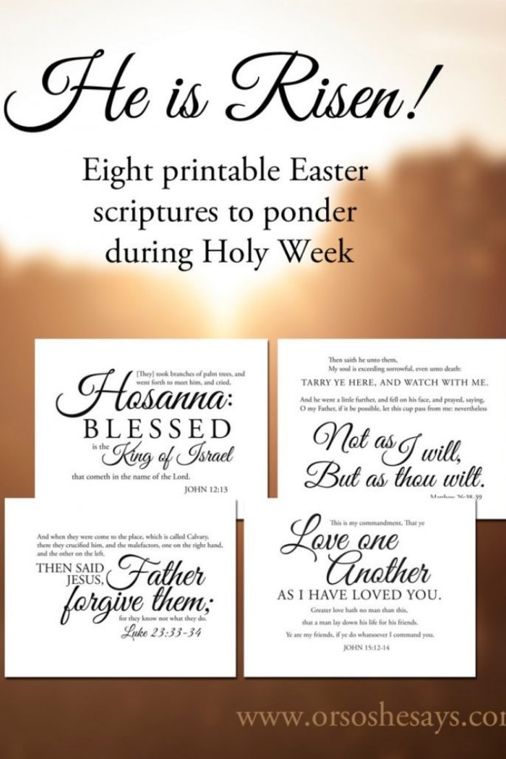 Easter Scriptures to Ponder on www.orsoshesays.com