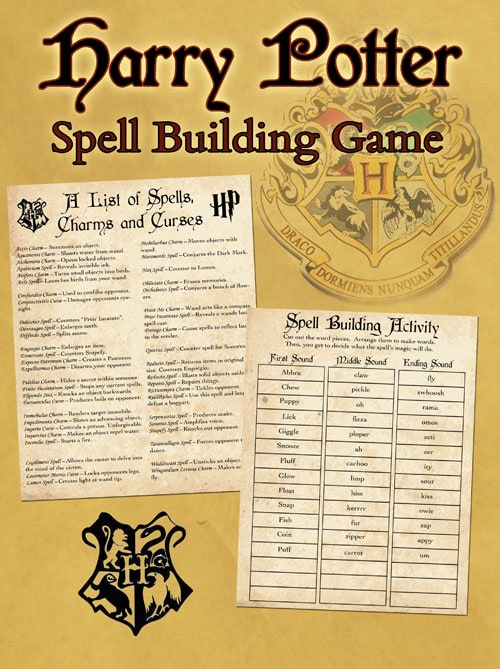 Harry Potter Spells List Printable