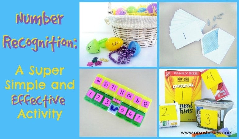 Number Recognition: A Super Simple and Effective Learning Activity