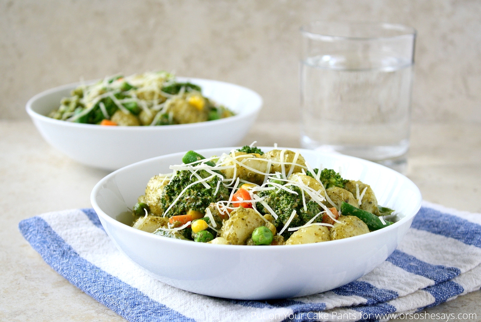 Creamy Pesto Gnocchi - Filled with fresh vegetables and loads of flavor!
