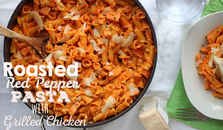 Roasted Red Pepper Pasta with Grilled Chicken (18) feature OSSS 2