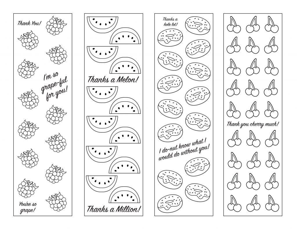 Printable Thank You bookmarks - Spend some time today putting together a thank you gift for your kids' teachers that include one of these bookmarks!