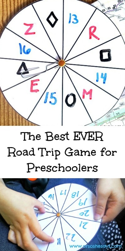 The Best EVER Road Trip Game for Preschoolers - print the template for free at www.orsoshesays.com