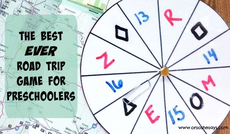 The Best EVER Road Trip Game for Preschoolers - print the template for free at www.orsoshesays.com