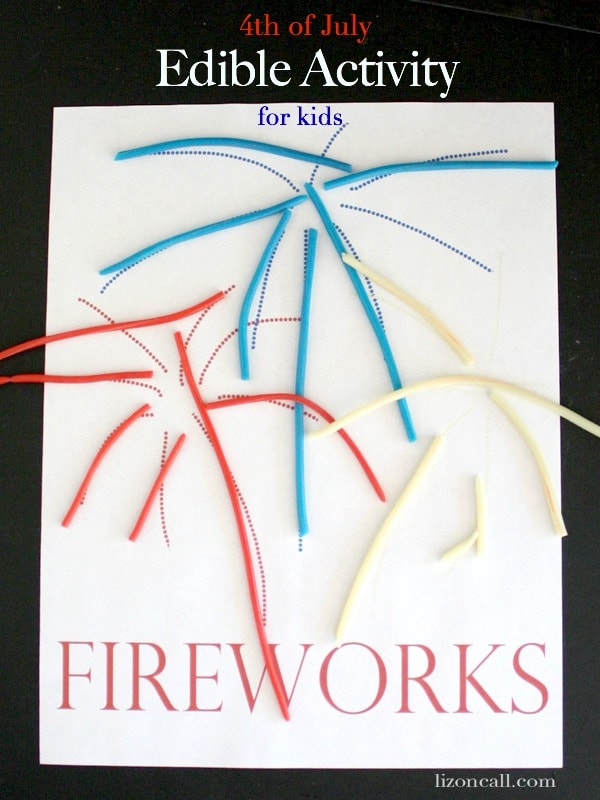 Free printable edible activity to do with the kids for the 4th of July at lizoncall.com