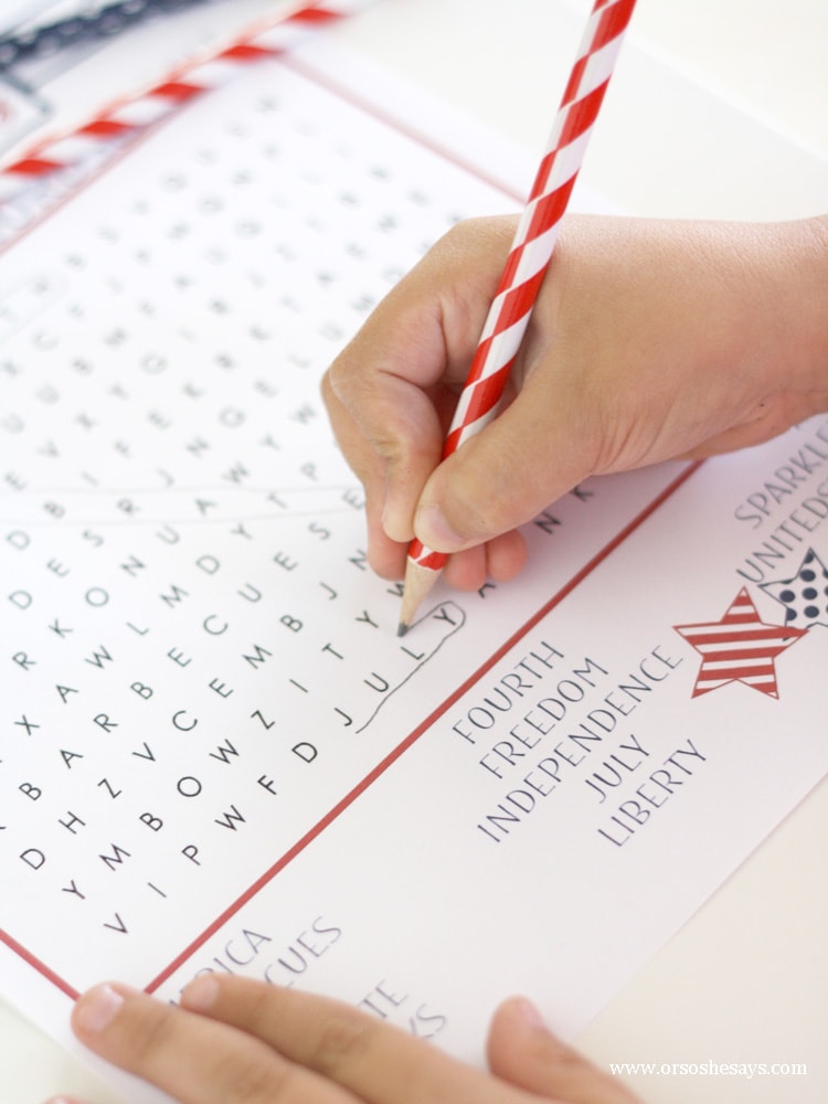 Entertain the kids at your 4th of July get together with this fun free printable 4th of July word search.