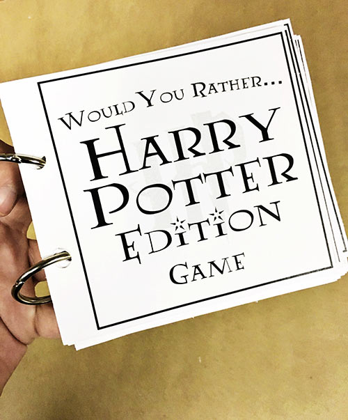 Who doesn't love Harry Potter?! Adelle is sharing a Harry Potter Would You Rather game, as well as two other Harry Potter printables for all your wizarding needs. www.orsoshesays.com #harrypotterwouldyourather #harrypotterprintables #harrypotter #hogwarts #games #ldsblogger #lds #mormonblogger #mormon