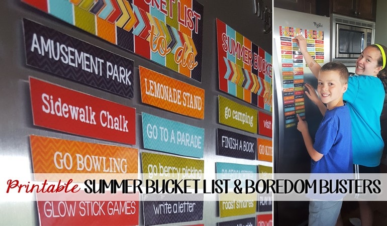 Whether you're ready or not, school is out for summer! Colette has prepared a printable summer bucket list with boredom busters to keep the kids from making you crazy! Get it free on www.orsoshesays.com.