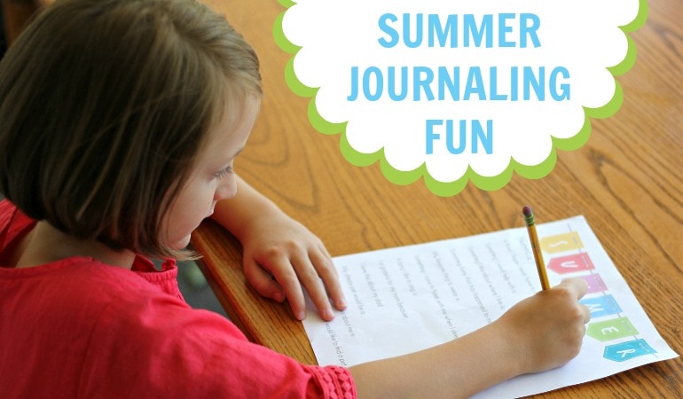 Keeping a summer journal is a fun and creative way to beat summer boredom. Get the free printable on www.orsoshesays.com.