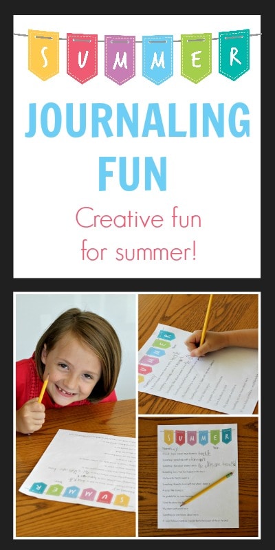 Keeping a summer journal is a fun and creative way to beat summer boredom. Get the free printable on www.orsoshesays.com.