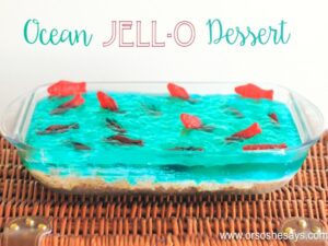 This ocean Jello Dessert is the perfect addition to your next summer party - Whether you're watching 