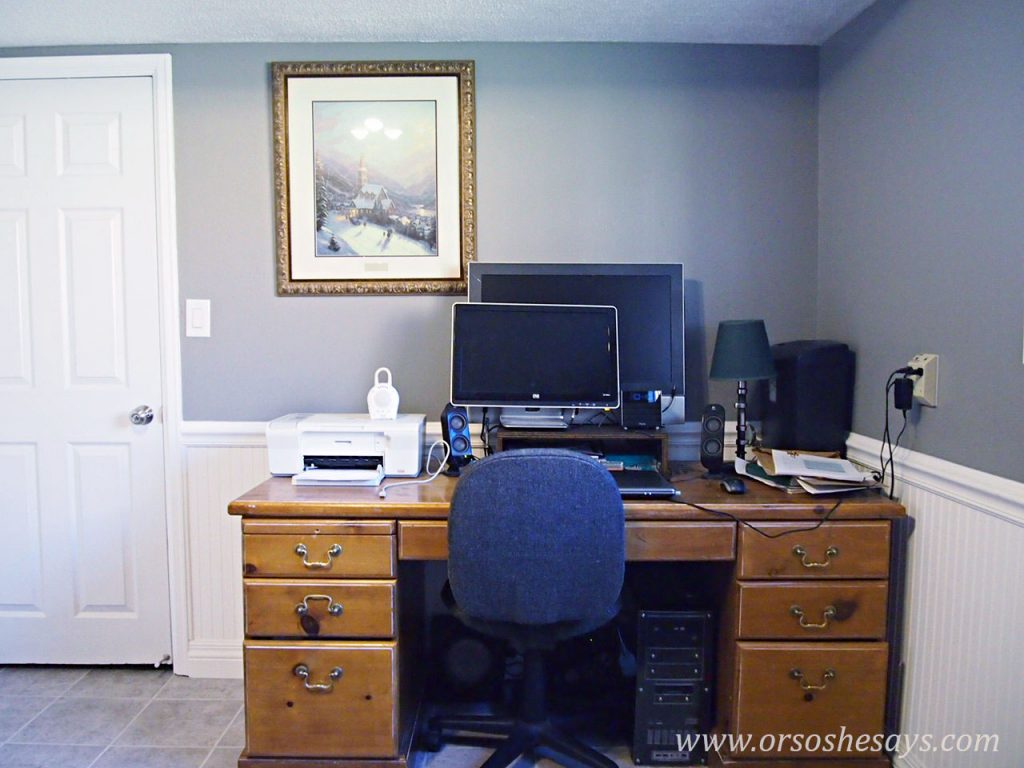 Work Space Makeover for under $75 BEFORE