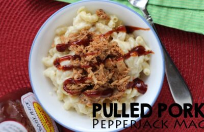 Try this Pulled Pork Pepperjack Mac and you'll never go back! It's a great combination of flavors and also a wonderful way to use leftovers. Get the recipe at www.orsoshesays.com.