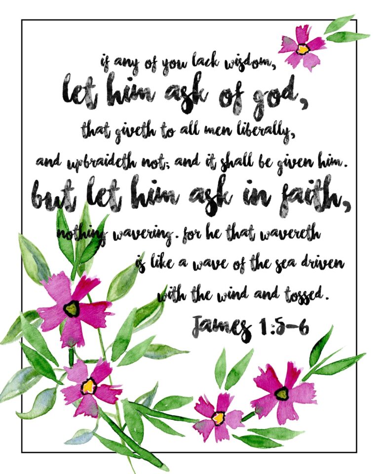 Wisdom Scriptures - Rachel created a beautiful scripture printable so you can see a constant reminder from James that we all need to seek wisdom. Check it out on www.orsoshesays.com today!