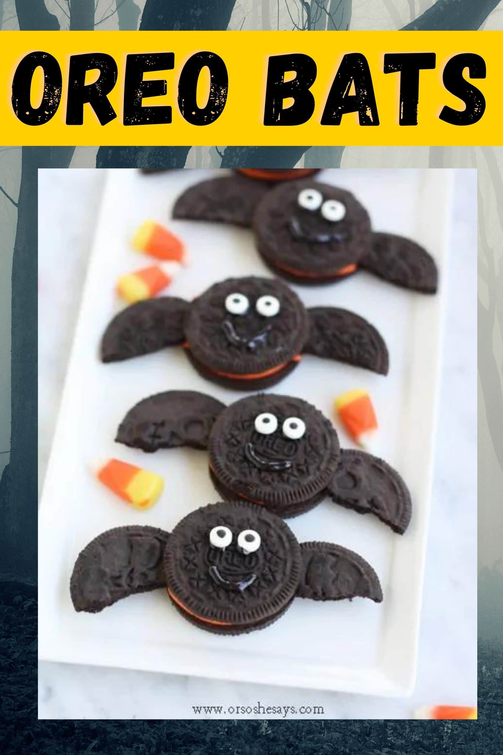 Easy Halloween Treat for Toddlers Oreo Bats