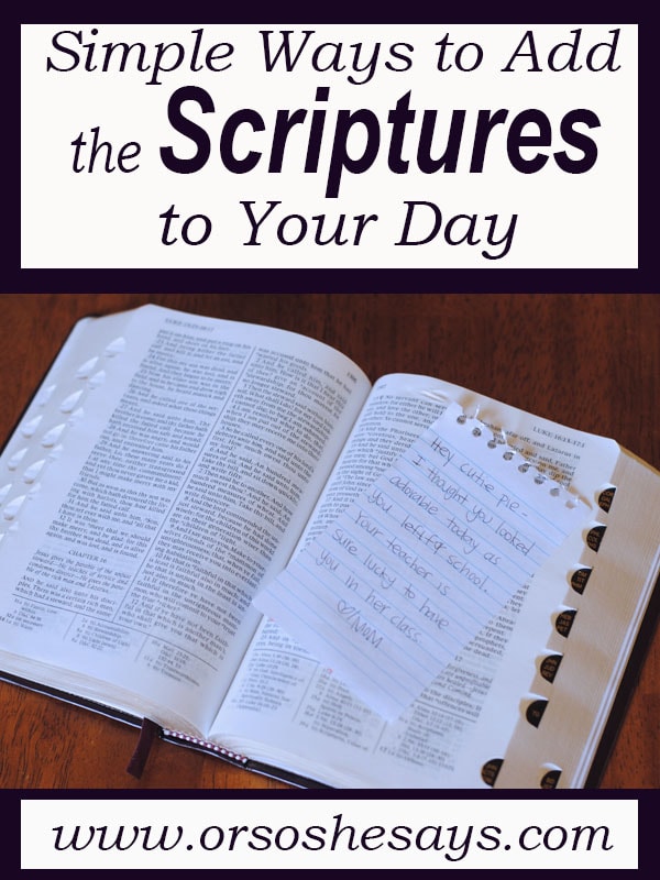 simple ways to add the scriptures to your day