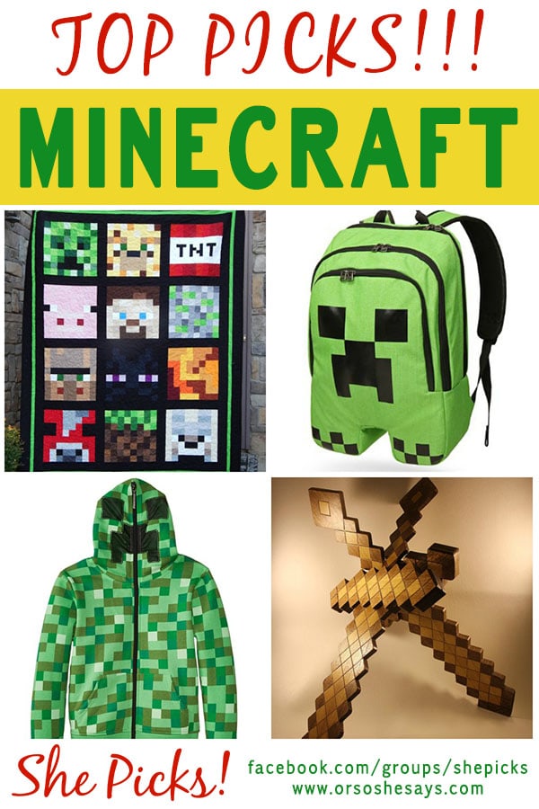 If your kids love Minecraft, you have to check out these awesome finds!! Super cool gift ideas! She Picks! www.orsoshesays.com
