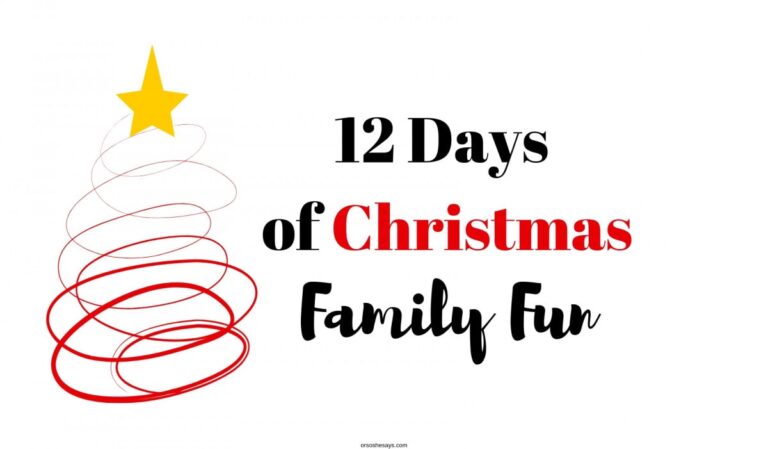 12 Days of Christmas Family Fun ~ AWESOME family tradition that the kids will LOVE!!! www.orsoshesays.com