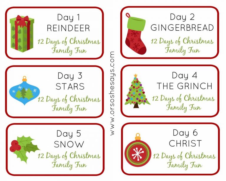 12 Days of Christmas Family Fun ~ AWESOME family tradition that the kids will LOVE!!! www.orsoshesays.com