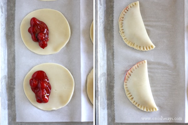 Who wouldn't love a personal, mini cherry pie?! This dessert is perfect for any holiday gathering. Plus they are so easy to make, the kids can help!