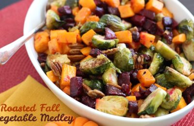 Thanksgiving is just around the corner and we have the perfect side dish for you to add to the table. Not only are these roasted veggies crazy delicious, the colors are gorgeous and you will wow all your friends and family with how beautiful this simple side dish is. Get the recipe on www.orsoshesays.com.
