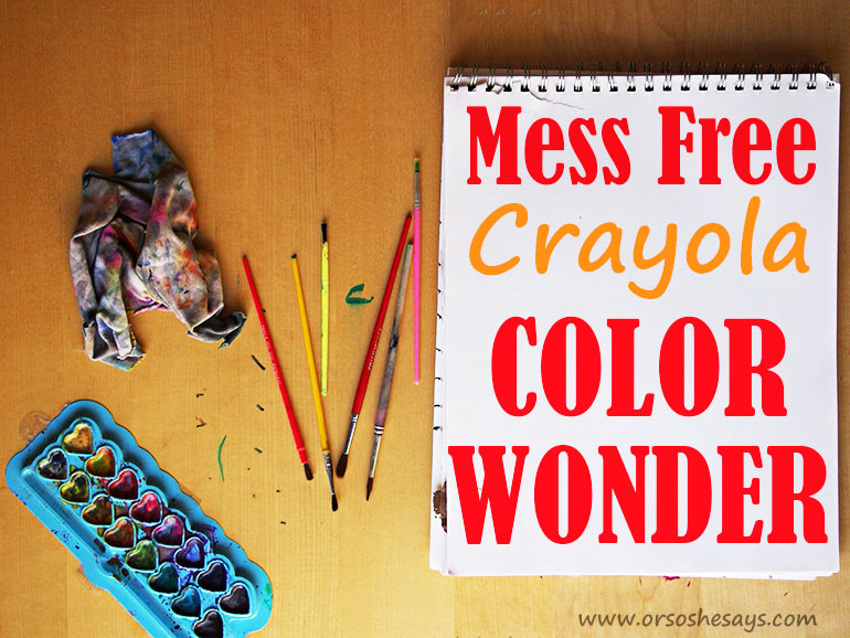 Crayola Color Wonder is a MESS FREE option for kids of all artistic interests. There's themed coloring books, markers, plain paper, and even finger paints! Check out all the info on the blog today, and learn how you can enter to win a prize package from Crayola! www.orsoshesays.com
