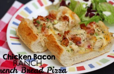 This French Bread pizza will save you at dinnertime! It comes together in a flash with only a handful of ingredients--and if you're like us, the ingredients are ones that you likely already have on hand.