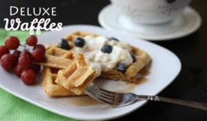 With only seven ingredients, these deluxe waffles take the hassle out of homemade. Get the recipe on www.orsoshesays.com