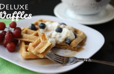 With only seven ingredients, these deluxe waffles take the hassle out of homemade. Get the recipe on www.orsoshesays.com