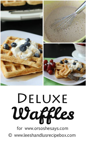 With only seven ingredients, these deluxe waffles take the hassle out of homemade. Get the recipe on www.orsoshesays.com