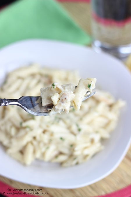 Lemon cream pasta brings a fresh taste to an already easy to whip up dish! If you have leftover chicken, mix it in and enjoy a filling meal. Get the recipe details on www.orsoshesays.com today!
