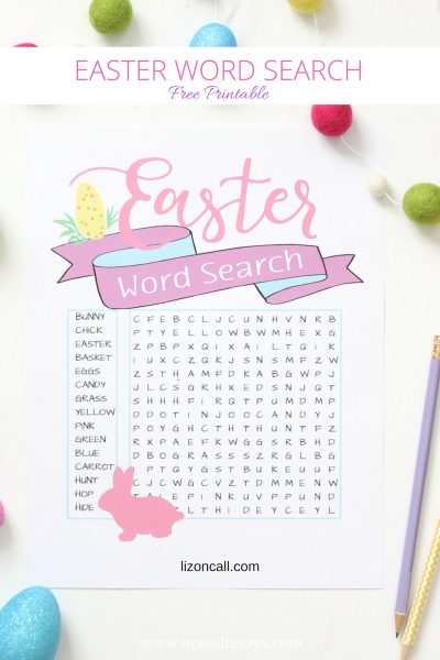 This free printable Easter word search will help keep the kids entertained as you put on your Easter brunch this year. Adults might even enjoy it too! Print it off at www.orsoshesays.com