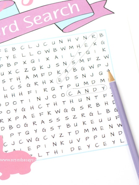 This free printable Easter word search will help keep the kids entertained as you put on your Easter brunch this year. Adults might even enjoy it too! Print it off at www.orsoshesays.com.
