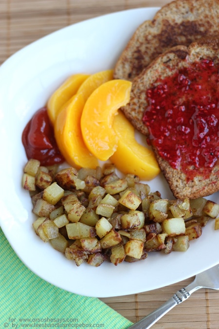 Breakfast for dinner is always a winner! Rustic homemade hashbrowns are sure to be a hit with the whole family, and they can be dressed up or down. Get the recipe on www.orsoshesays.com today.