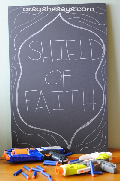 Shield of Faith family night lesson on www.orsoshesays.com. #familynight #FHE #faith