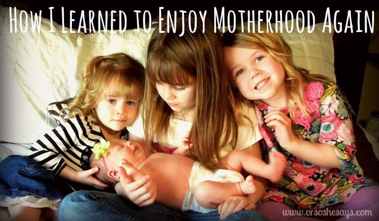 Today on the blog, Elise shares how motherhood started to feel too heavy for her, and how she overcame that and learned to enjoy it again. Read all about it on the blog: www.orsoshesays.com