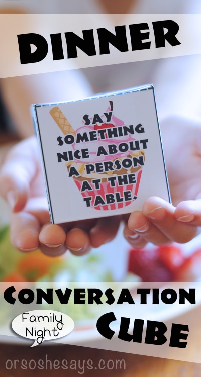 Did you know that regular family dinner is actually considered one of the most important activities that families can do together? It's true! See Adelle's family night lesson that includes a fun dinner game! www.orsoshesays.com