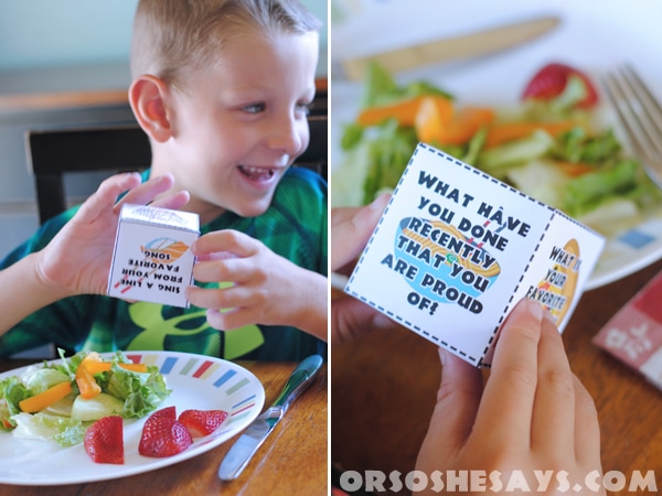 Did you know that regular family dinner is actually considered one of the most important activities that families can do together? It's true! See Adelle's family night lesson that includes a fun dinner game! www.orsoshesays.com