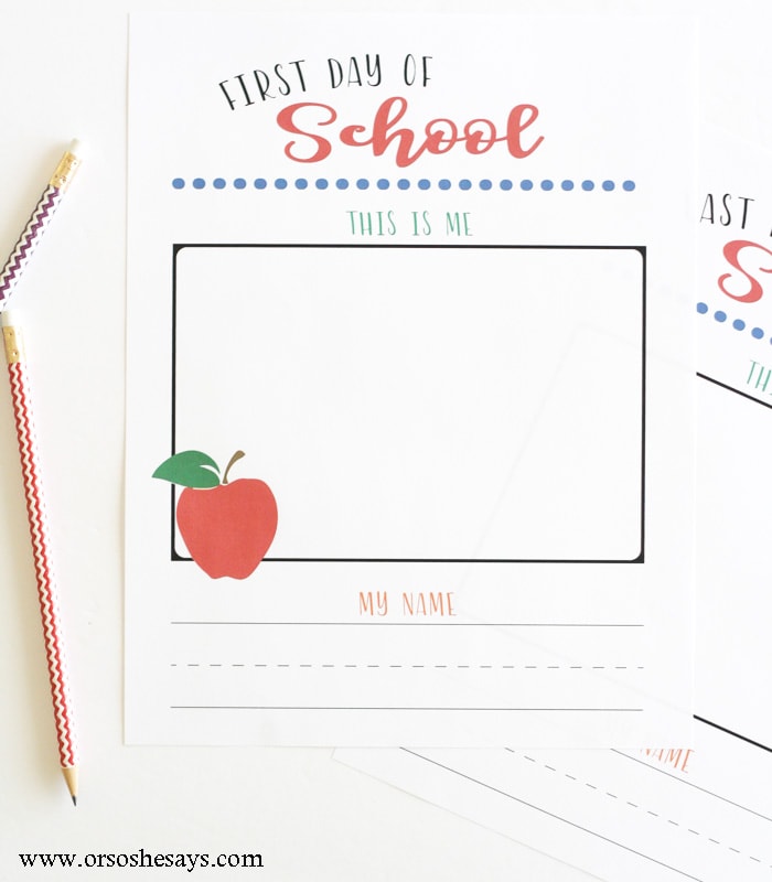 These first and last day of school writing pages will let you see how much your child's motor skills have grown during the school year.