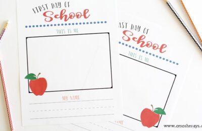 These first and last day of school writing pages will let you see how much your child's motor skills have grown during the school year.