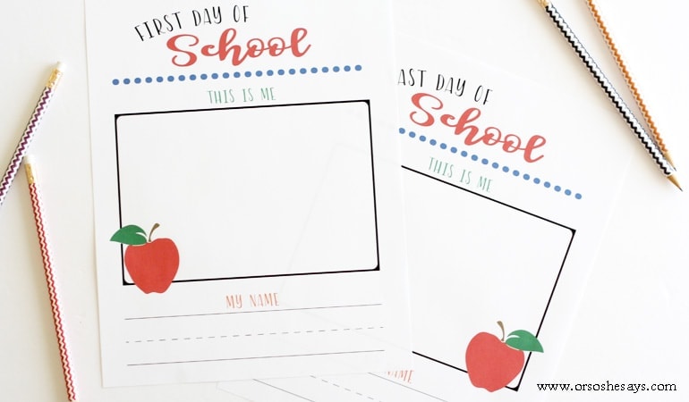 These first and last day of school writing pages will let you see how much your child's motor skills have grown during the school year.