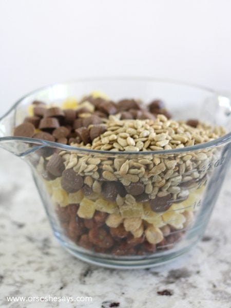 This friendship snack mix is a great activity to get the family together and talking about their favorite things. Check it out on the blog: www.orsoshesays.com