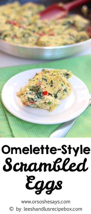 This omelette is a great clean-out the fridge recipe that comes together in a snap. Use up those summer veggies in this dish! www.orsoshesays.com
