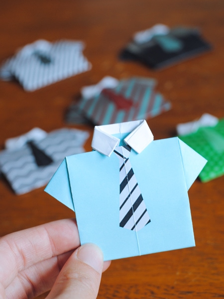 paper dress shirt origami 