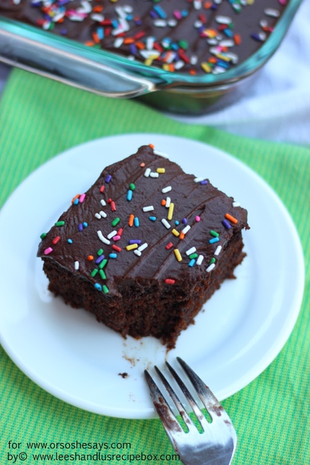 Looking for a way to use up the endless zucchini or summer squash from your garden? Make this decadent chocolate zucchini cake and share it with your neighbors, take it to a potluck, or have it ready for an after-school snack. www.orsoshesays.com