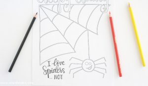 This free printable halloween coloring page will give your kids the creepy crawlys and have them super excited for Halloween.