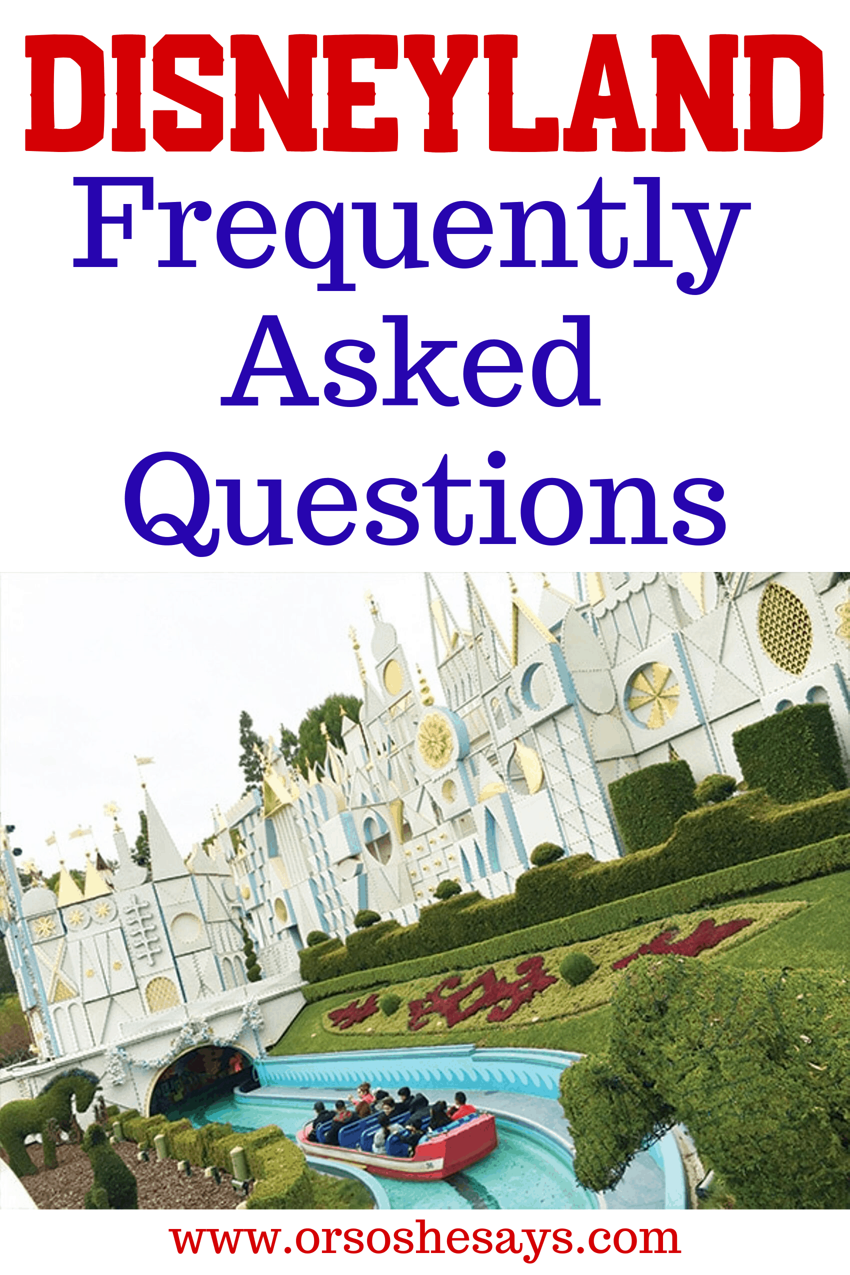 Disneyland faq