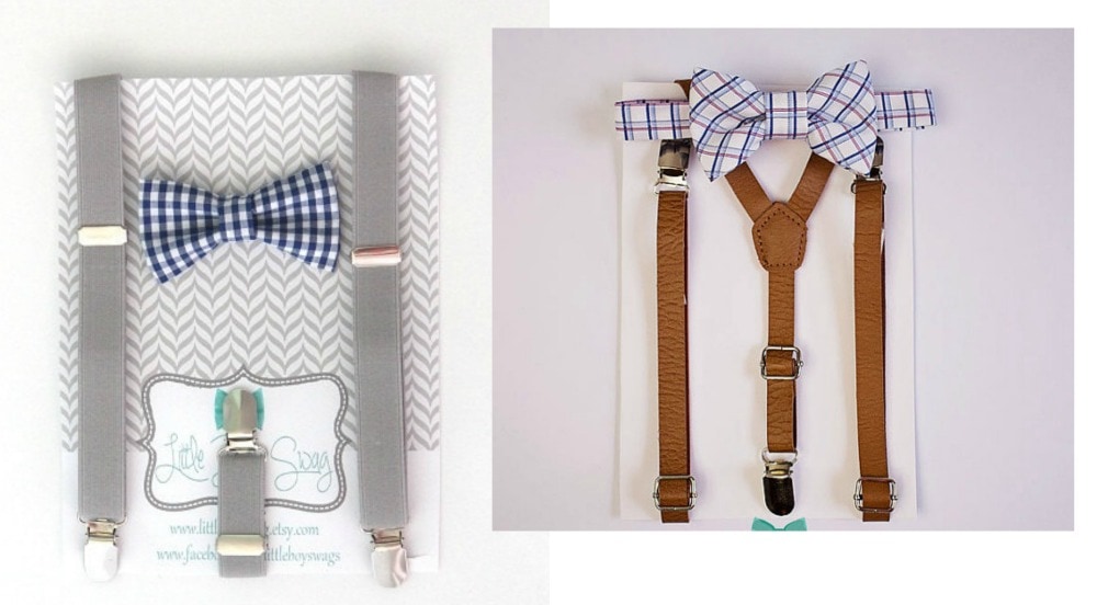 These baby boy suspenders and bow ties are adorable!! So many to choose from too. ~ Gifts for Baby Boy